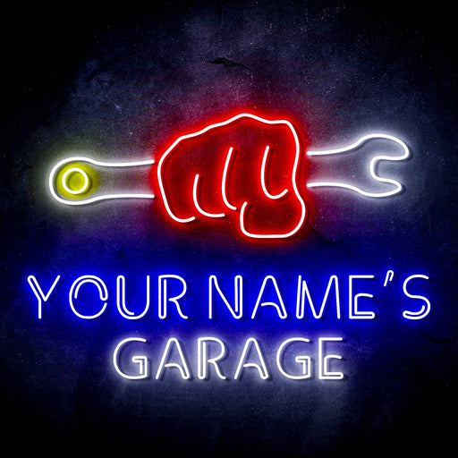 Personalized Ultra-Bright Man Cave Tools Garage LED Sign with Remote (Neon-Style, LED Technology) - Way Up Gifts