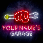 Personalized Ultra-Bright Man Cave Tools Garage LED Sign with Remote (Neon-Style, LED Technology) - LED Gift Works