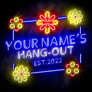 Custom Ultra-Bright Little Girls Room Hang Out She Shed LED Sign with Remote (Neon-Style, LED Technology) - LED Gift Works