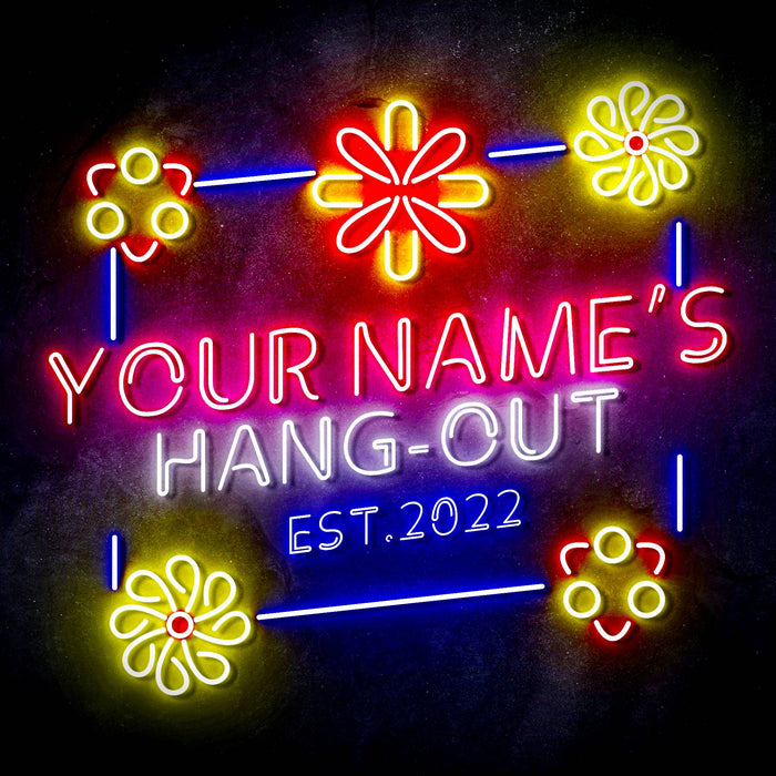 Custom Ultra-Bright Little Girls Room Hang Out She Shed LED Sign with Remote (Neon-Style, LED Technology) - Way Up Gifts