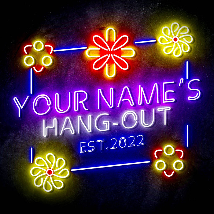 Custom Ultra-Bright Little Girls Room Hang Out She Shed LED Sign with Remote (Neon-Style, LED Technology) - Way Up Gifts