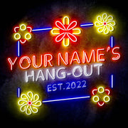 Custom Ultra-Bright Little Girls Room Hang Out She Shed LED Sign with Remote (Neon-Style, LED Technology) - LED Gift Works