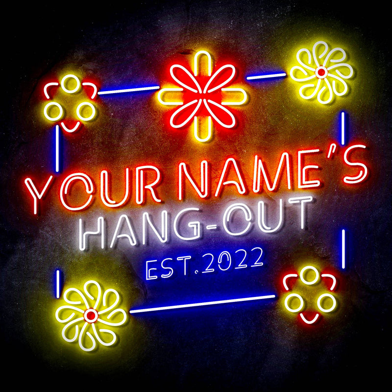 Custom Ultra-Bright Little Girls Room Hang Out She Shed LED Sign with Remote (Neon-Style, LED Technology) - LED Gift Works
