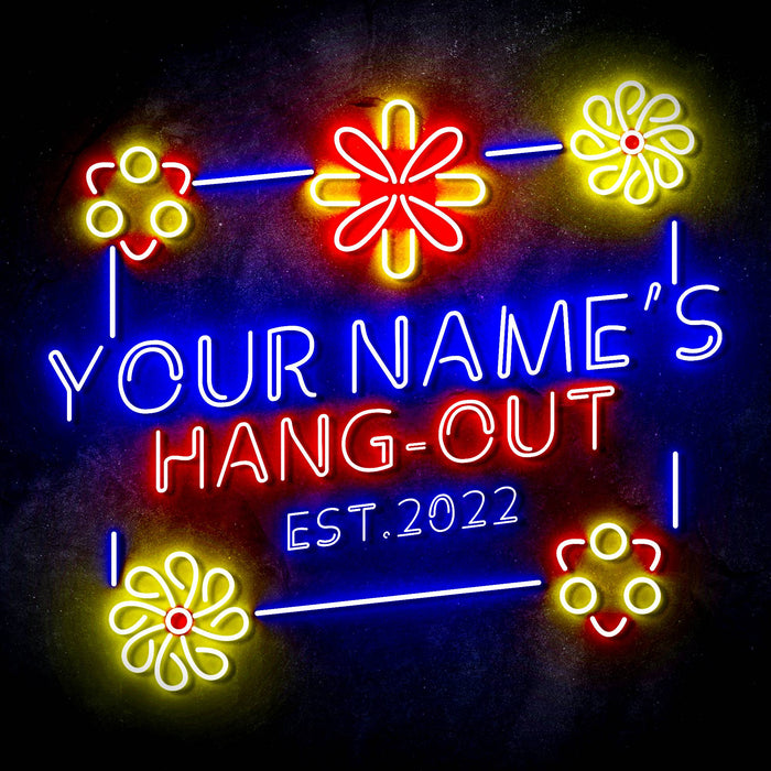 Custom Ultra-Bright Little Girls Room Hang Out She Shed LED Sign with Remote (Neon-Style, LED Technology) - Way Up Gifts