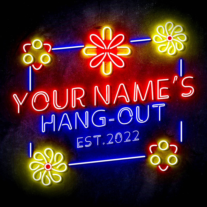 Custom Ultra-Bright Little Girls Room Hang Out She Shed LED Sign with Remote (Neon-Style, LED Technology) - LED Gift Works