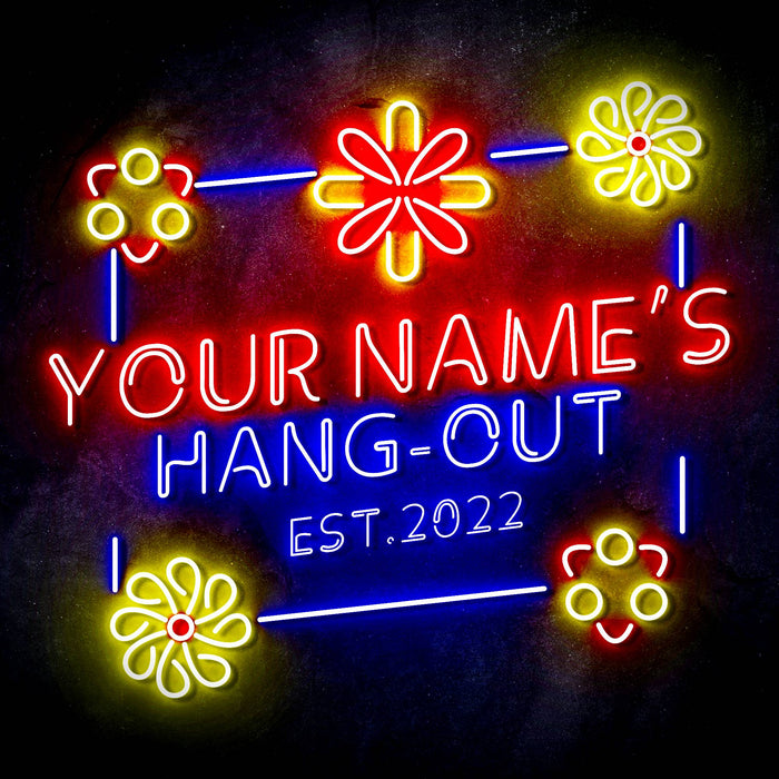Custom Ultra-Bright Little Girls Room Hang Out She Shed LED Sign with Remote (Neon-Style, LED Technology) - Way Up Gifts