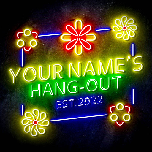 Custom Ultra-Bright Little Girls Room Hang Out She Shed LED Sign with Remote (Neon-Style, LED Technology) - Way Up Gifts