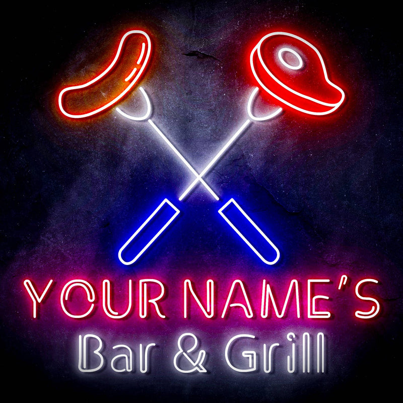 Custom Ultra-Bright Restaurant Home Kitchen Bar & Grill LED Sign with Remote (Neon-Style, LED Technology) - LED Gift Works