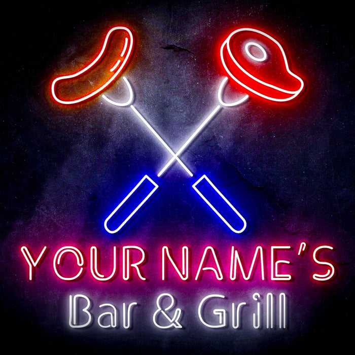 Custom Ultra-Bright Restaurant Home Kitchen Bar & Grill LED Sign with Remote (Neon-Style, LED Technology) - Way Up Gifts