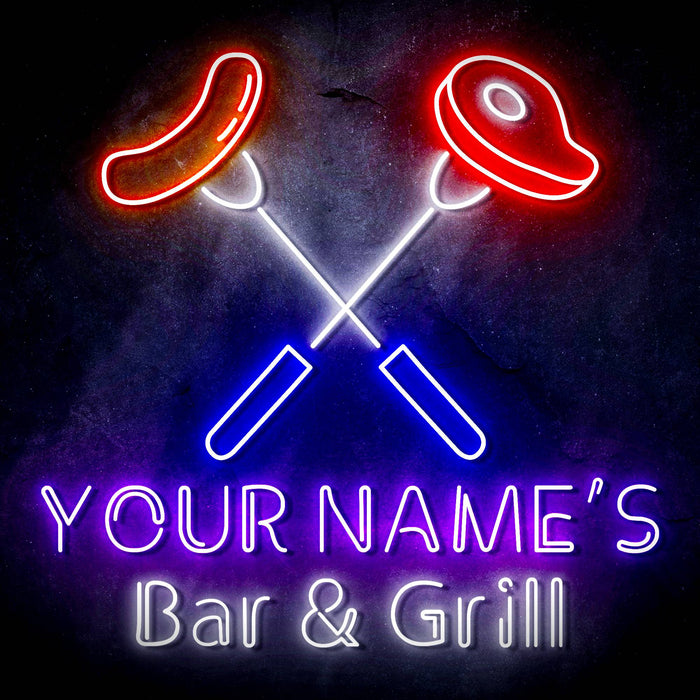 Custom Ultra-Bright Restaurant Home Kitchen Bar & Grill LED Sign with Remote (Neon-Style, LED Technology) - Way Up Gifts