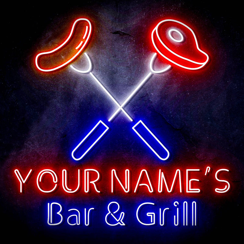 Custom Ultra-Bright Restaurant Home Kitchen Bar & Grill LED Sign with Remote (Neon-Style, LED Technology) - LED Gift Works