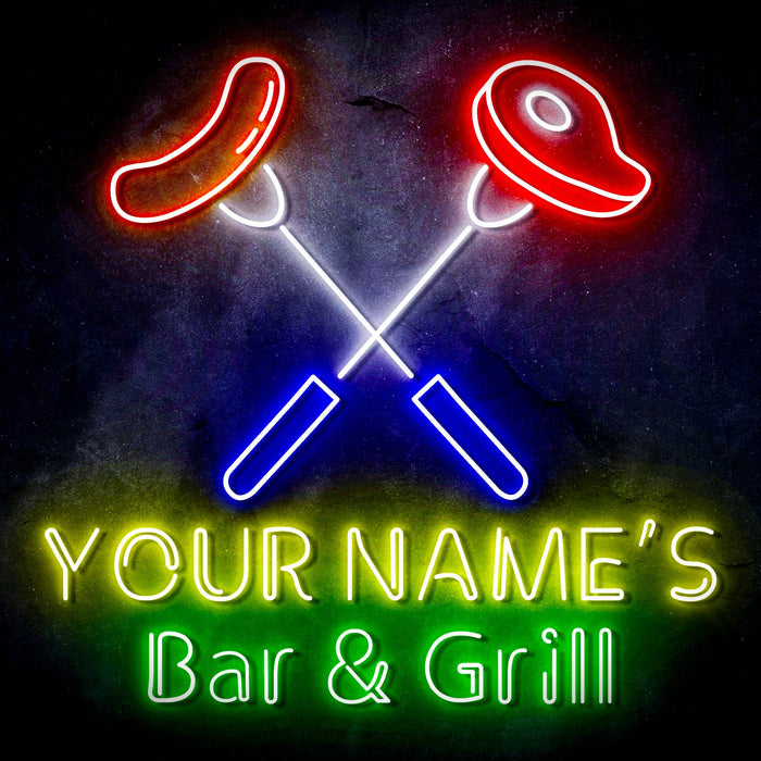 Custom Ultra-Bright Restaurant Home Kitchen Bar & Grill LED Sign with Remote (Neon-Style, LED Technology) - Way Up Gifts