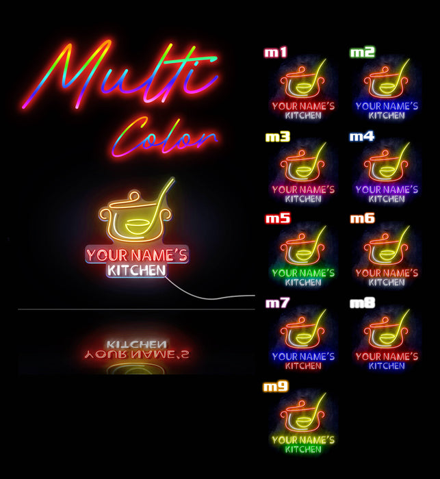 Custom Ultra-Bright Cooking Bistro Kitchen LED Sign with Remote (Neon-Style, LED Technology) - Way Up Gifts