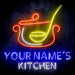 Custom Ultra-Bright Cooking Bistro Kitchen LED Sign with Remote (Neon-Style, LED Technology) - Way Up Gifts