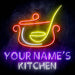 Custom Ultra-Bright Cooking Bistro Kitchen LED Sign with Remote (Neon-Style, LED Technology) - Way Up Gifts