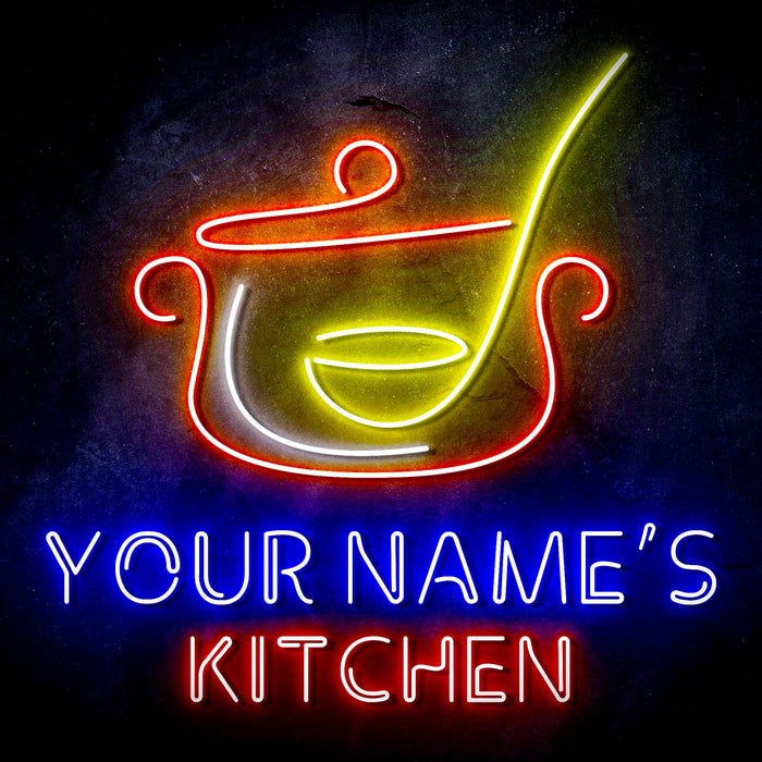 Custom Ultra-Bright Cooking Bistro Kitchen LED Sign with Remote (Neon-Style, LED Technology) - Way Up Gifts