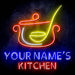 Custom Ultra-Bright Cooking Bistro Kitchen LED Sign with Remote (Neon-Style, LED Technology) - Way Up Gifts