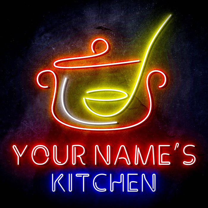 Custom Ultra-Bright Cooking Bistro Kitchen LED Sign with Remote (Neon-Style, LED Technology) - Way Up Gifts