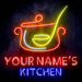 Custom Ultra-Bright Cooking Bistro Kitchen LED Sign with Remote (Neon-Style, LED Technology) - Way Up Gifts