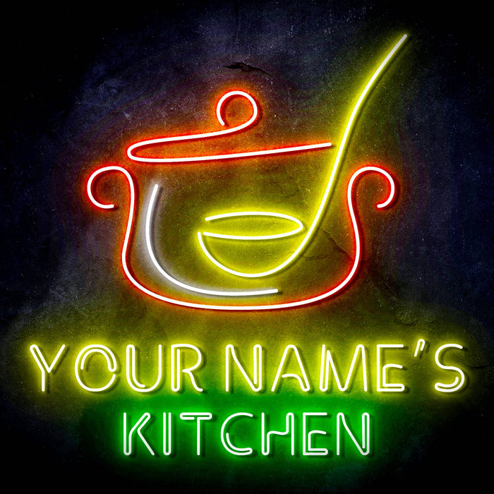 Custom Ultra-Bright Cooking Bistro Kitchen LED Sign with Remote (Neon-Style, LED Technology) - Way Up Gifts