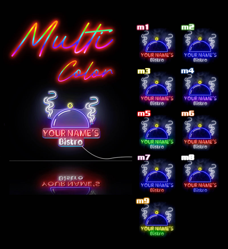 Custom Ultra-Bright Bistro Restaurant Home Kitchen LED Sign with Remote (Neon-Style, LED Technology) - LED Gift Works