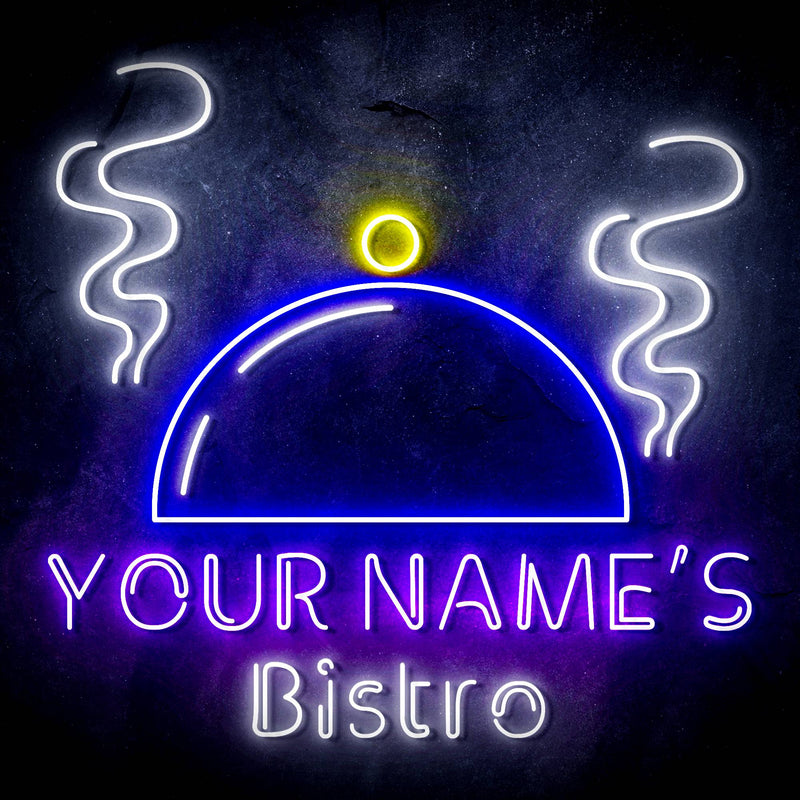Custom Ultra-Bright Bistro Restaurant Home Kitchen LED Sign with Remote (Neon-Style, LED Technology) - LED Gift Works