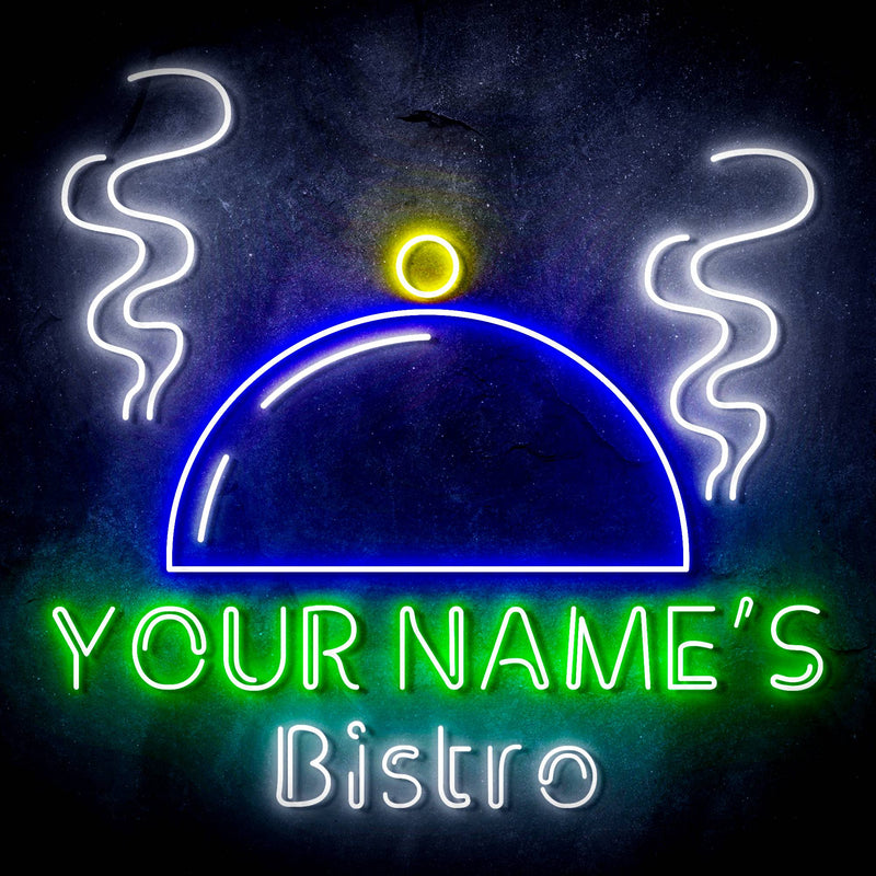 Custom Ultra-Bright Bistro Restaurant Home Kitchen LED Sign with Remote (Neon-Style, LED Technology) - LED Gift Works