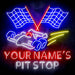 Custom Ultra-Bright Car Racing Beer Bar Pit Stop LED Sign with Remote (Neon-Style, LED Technology) - Way Up Gifts