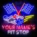 Custom Ultra-Bright Car Racing Beer Bar Pit Stop LED Sign with Remote (Neon-Style, LED Technology) - Way Up Gifts