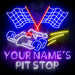 Custom Ultra-Bright Car Racing Beer Bar Pit Stop LED Sign with Remote (Neon-Style, LED Technology) - Way Up Gifts