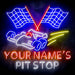 Custom Ultra-Bright Car Racing Beer Bar Pit Stop LED Sign with Remote (Neon-Style, LED Technology) - Way Up Gifts