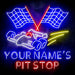 Custom Ultra-Bright Car Racing Beer Bar Pit Stop LED Sign with Remote (Neon-Style, LED Technology) - Way Up Gifts