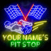 Custom Ultra-Bright Car Racing Beer Bar Pit Stop LED Sign with Remote (Neon-Style, LED Technology) - Way Up Gifts