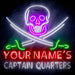 Custom Ultra-Bright Pirate Skull Swords Man Cave Room LED Sign with Remote (Neon-Style, LED Technology) - Way Up Gifts