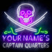Custom Ultra-Bright Pirate Skull Swords Man Cave Room LED Sign with Remote (Neon-Style, LED Technology) - Way Up Gifts