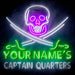 Custom Ultra-Bright Pirate Skull Swords Man Cave Room LED Sign with Remote (Neon-Style, LED Technology) - Way Up Gifts
