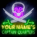 Custom Ultra-Bright Pirate Skull Swords Man Cave Room LED Sign with Remote (Neon-Style, LED Technology) - Way Up Gifts