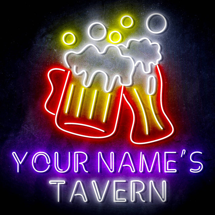 Custom Ultra-Bright Home Bar Beer Pub Tavern LED Sign with Remote (Neon-Style, LED Technology) - Way Up Gifts