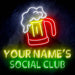Custom Ultra-Bright Social Club Beer Home Bar LED Sign with Remote (Neon-Style, LED Technology) - Way Up Gifts