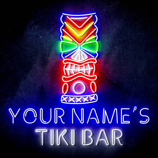 Personalized Ultra-Bright Tiki Bar LED Sign with Remote (Neon-Style, LED Technology) - Way Up Gifts