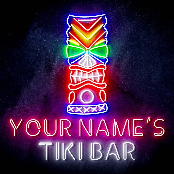 Personalized Ultra-Bright Tiki Bar LED Sign with Remote (Neon-Style, LED Technology) - Way Up Gifts