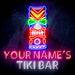 Personalized Ultra-Bright Tiki Bar LED Sign with Remote (Neon-Style, LED Technology) - Way Up Gifts
