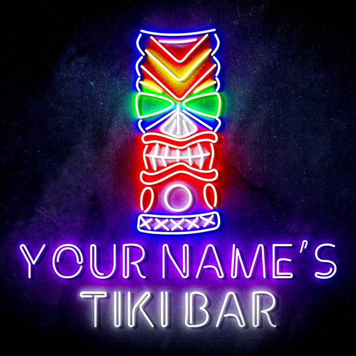 Personalized Ultra-Bright Tiki Bar LED Sign with Remote (Neon-Style, LED Technology) - Way Up Gifts