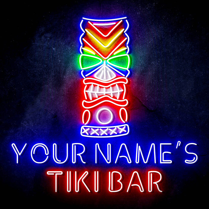 Personalized Ultra-Bright Tiki Bar LED Sign with Remote (Neon-Style, LED Technology) - Way Up Gifts