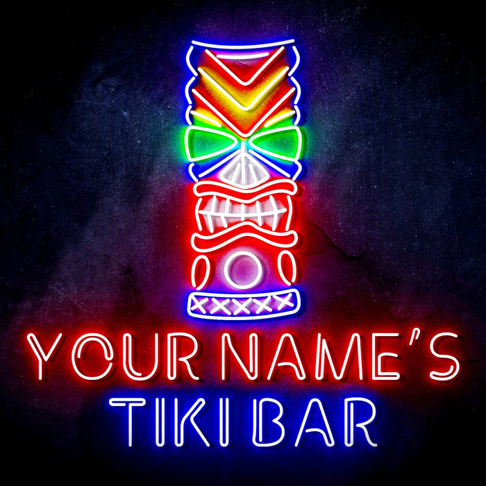 Personalized Ultra-Bright Tiki Bar LED Sign with Remote (Neon-Style, LED Technology) - Way Up Gifts