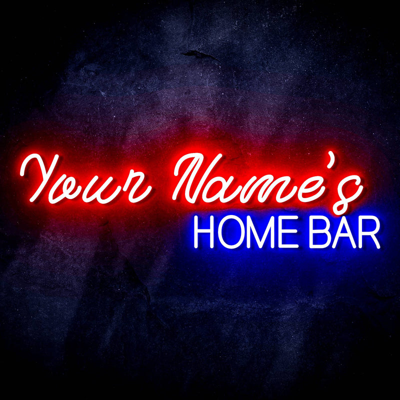 Personalized Ultra-Bright Home Bar Custom Text LED Sign with Remote (Neon-Style, LED Technology) - LED Gift Works
