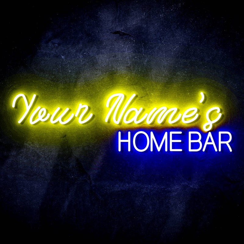 Personalized Ultra-Bright Home Bar Custom Text LED Sign with Remote (Neon-Style, LED Technology) - LED Gift Works