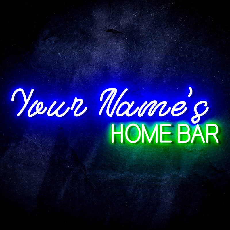 Personalized Ultra-Bright Home Bar Custom Text LED Sign with Remote (Neon-Style, LED Technology) - LED Gift Works