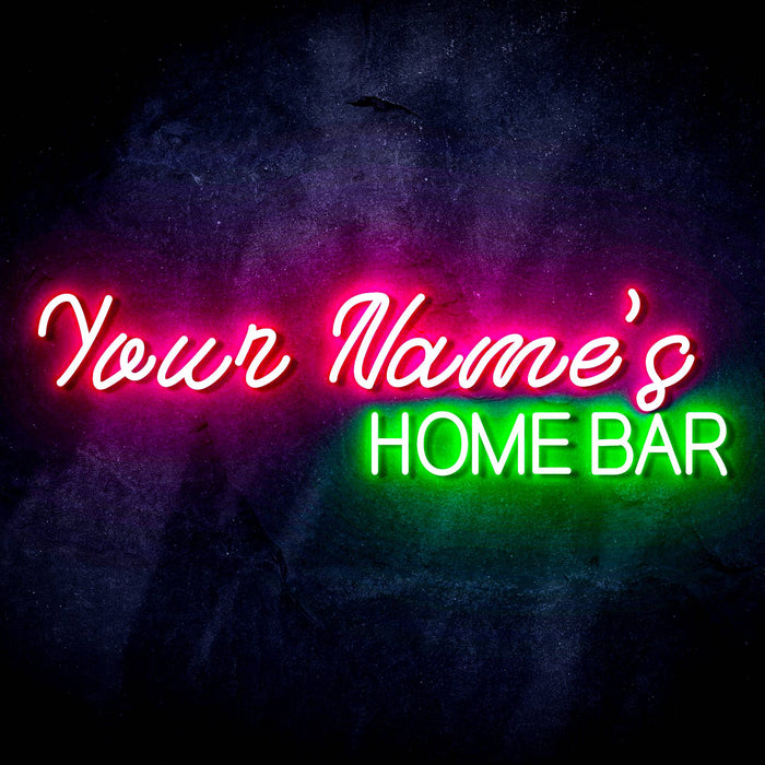 Personalized Ultra-Bright Home Bar Custom Text LED Sign with Remote (Neon-Style, LED Technology) - Way Up Gifts