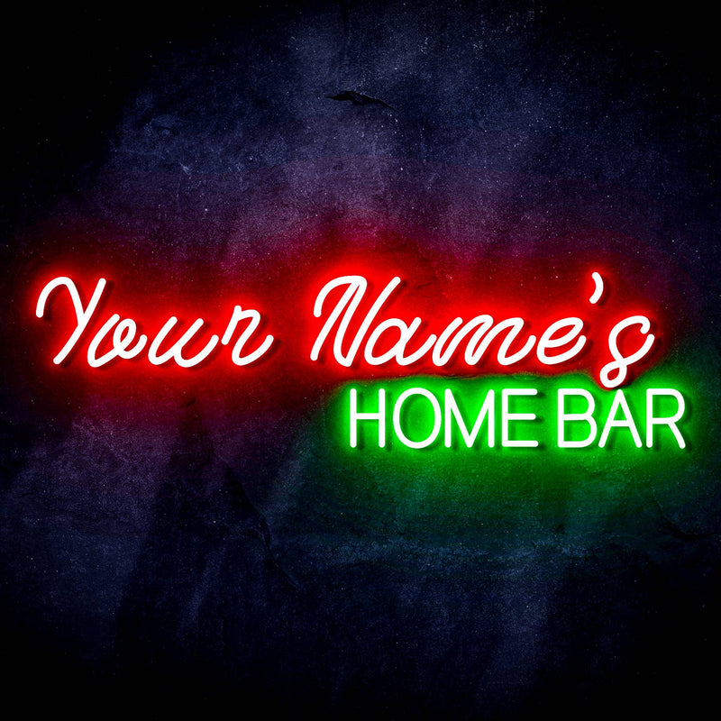 Personalized Ultra-Bright Home Bar Custom Text LED Sign with Remote (Neon-Style, LED Technology) - LED Gift Works